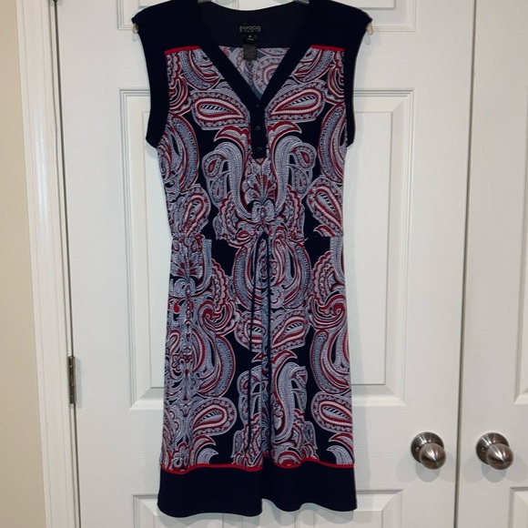 Enfocus Studio Red, Navy, and White Dress - like new condition - Picture 1 of 3